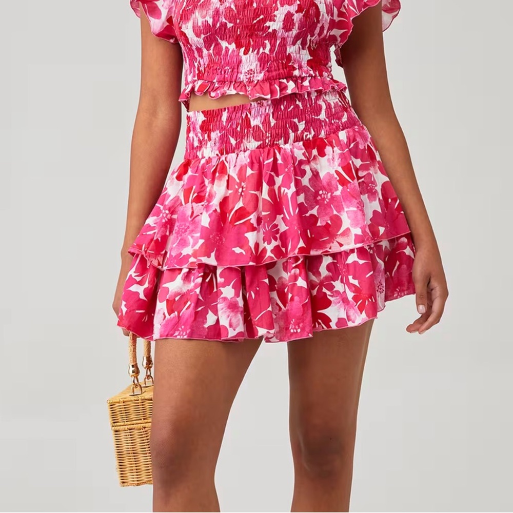 Hawaii Tiare Floral Print Tiered Skirt NWT | XS